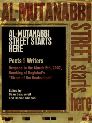 cover image of Al-Mutanabbi Street Starts Here